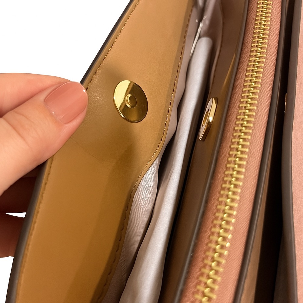 Michael Kors Whitney Medium Quilted Chain shoulder Tote bag in luggage tan. - Picture 12 of 15